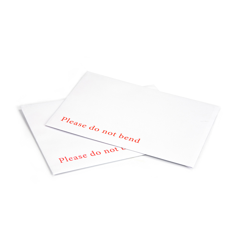 White kraft paper board back envelopes