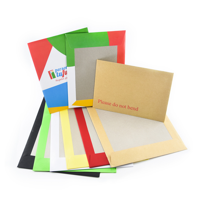 Colourful paper board back envelopes